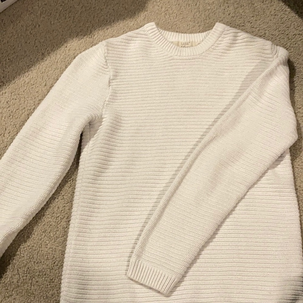 H&M Ribbed White Sweater